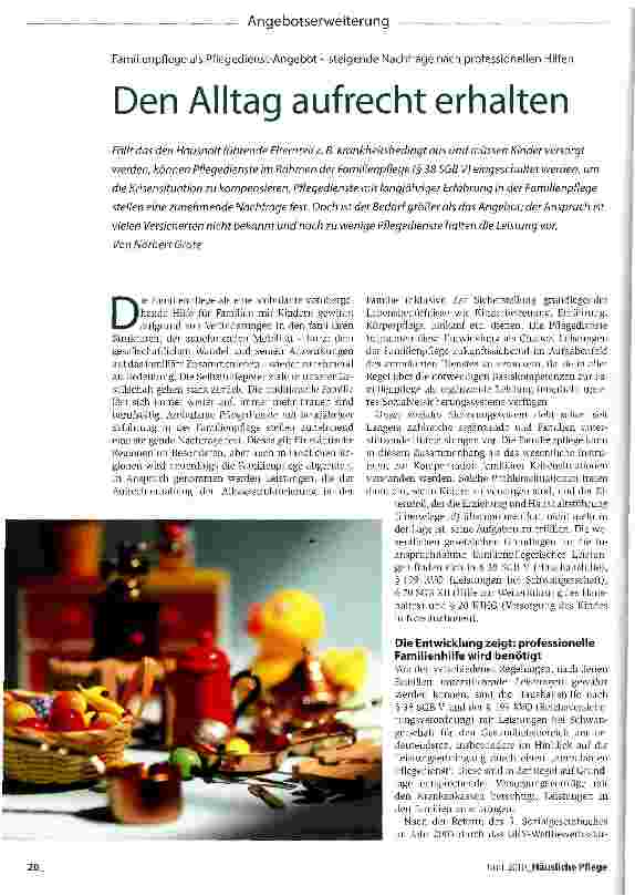 Vorschauseite 1: Den Alltag aufrecht erhalten