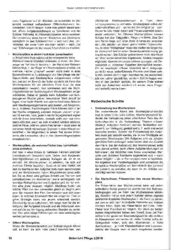 Vorschauseite 3: Differenziertes und individualisiertes Lernen durch Wochenpläne