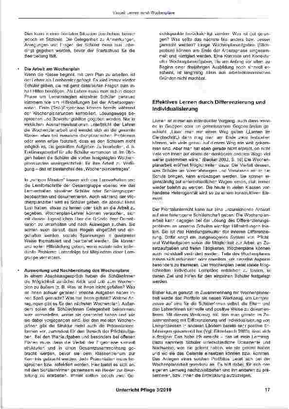 Vorschauseite 4: Differenziertes und individualisiertes Lernen durch Wochenpläne