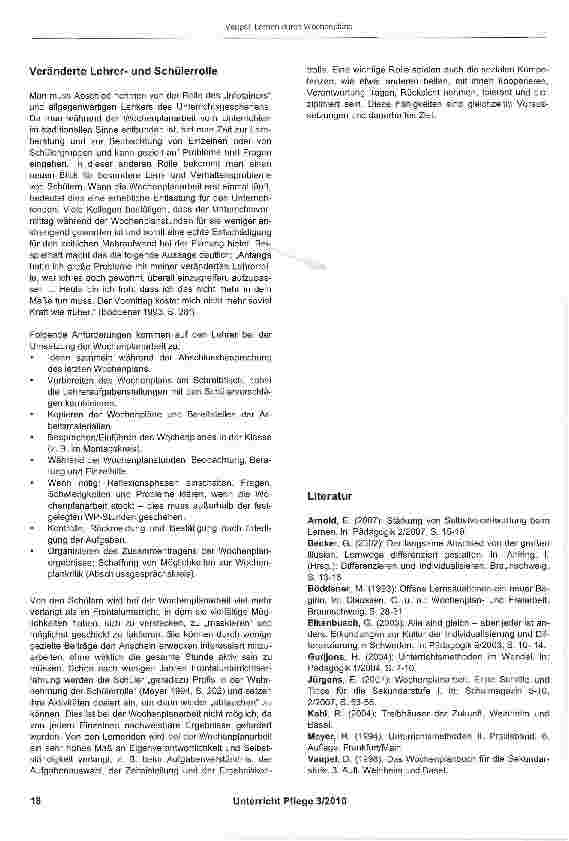 Vorschauseite 5: Differenziertes und individualisiertes Lernen durch Wochenpläne