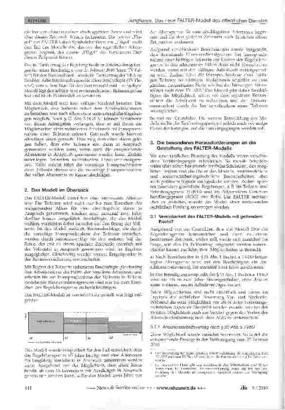 Vorschauseite 2: Dem demographischen Wandel Rechnung tragen - Das neue FALTER-Modell des öffentlichen Dienstes1