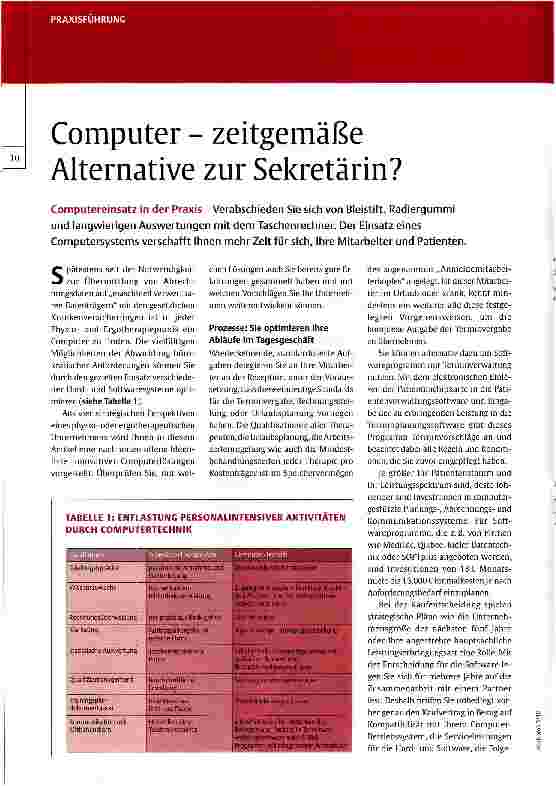 Vorschauseite 1: Computer - zeitgemäße Alternative zur Sekretärin?