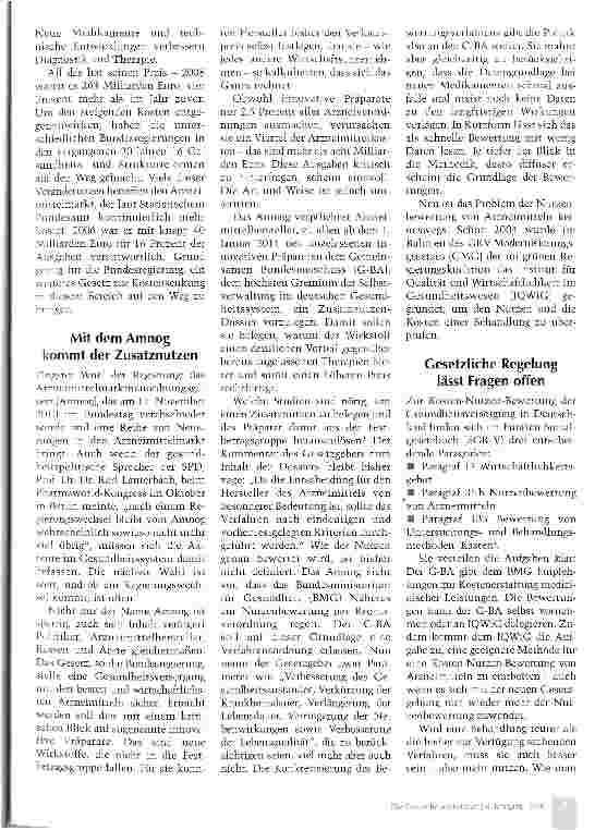 Vorschauseite 2: Bessere MedizinDie Krux mit der Kosten-Nutzen-Bewertung