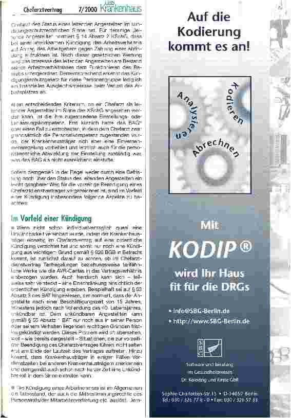 Vorschauseite 2: Die vorzeitige Beendigung des Chefarztvertrags