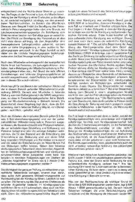 Vorschauseite 3: Die vorzeitige Beendigung des Chefarztvertrags