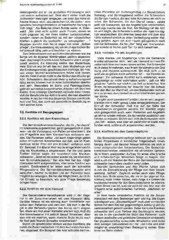 Vorschauseite 4: Rollenverhalten und Konflikte innerhalb des Rollenverhaltens, dargestellt am Beispiel der Gemeindekrankenschwester
