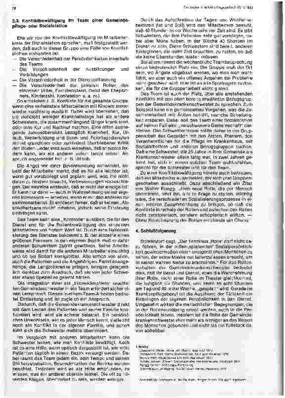 Vorschauseite 5: Rollenverhalten und Konflikte innerhalb des Rollenverhaltens, dargestellt am Beispiel der Gemeindekrankenschwester