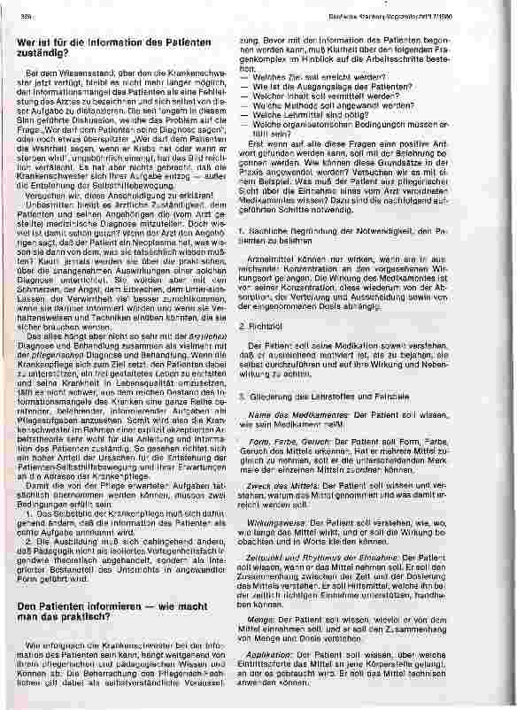 Vorschauseite 2: Patienten - Selbsthilfegruppen eine Herausforderung an die Krankenpflege