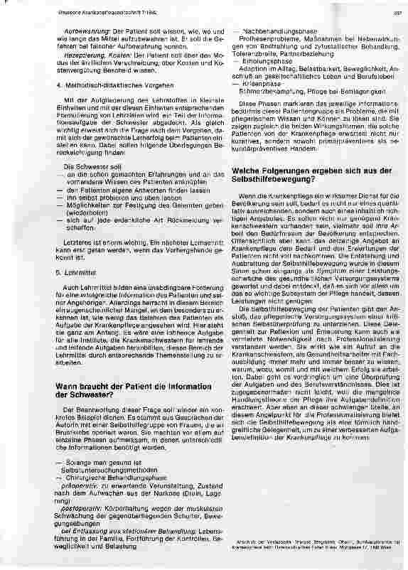 Vorschauseite 3: Patienten - Selbsthilfegruppen eine Herausforderung an die Krankenpflege