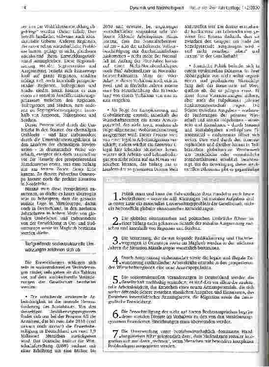 Vorschauseite 2: Sozialer und wirtschaftlicher Wandel verlangt einen Umbau des Sozialstaates Nationale und globale Trends erfordern eine neue strategische Ausrichtung sozialer Dienstleistungen
