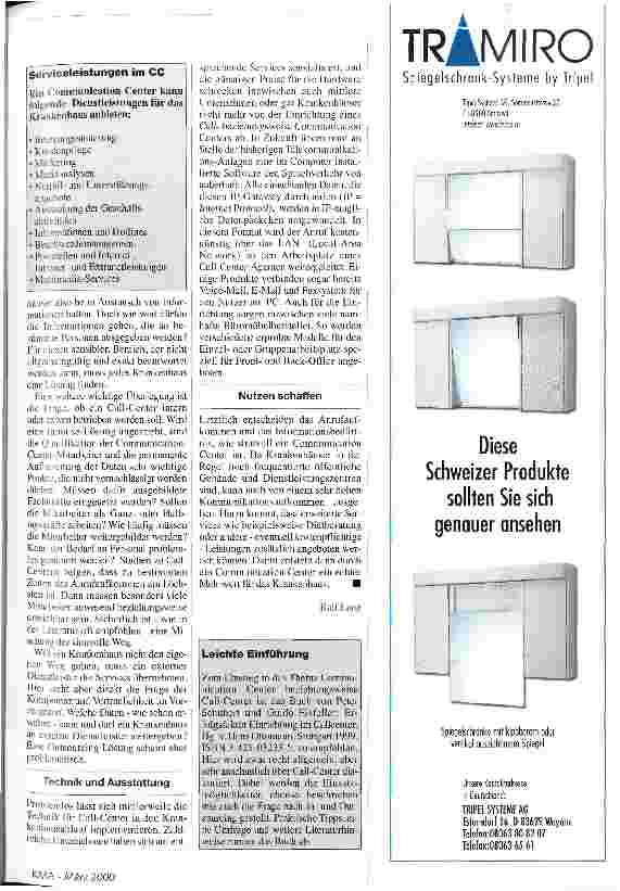 Vorschauseite 2: Jeder Anruf ein Erfolgserlebnis Kommunikation: bessere Schnittstellen zum Kunden durch Communication Center