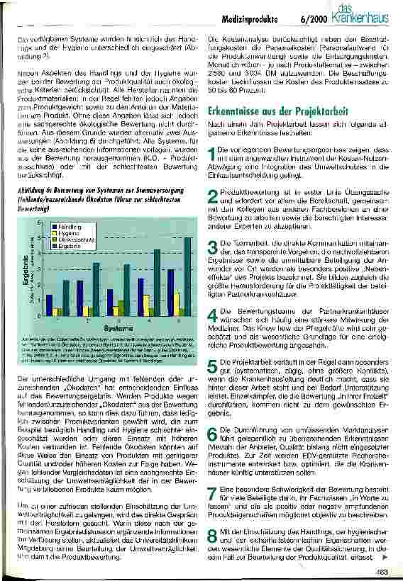 Vorschauseite 4: Medizinprodukte auf dem Prüfstand Zwischenbericht zum Projekt Kooperaton Ökologische Produktbewertung
