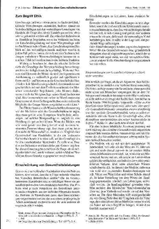 Vorschauseite 3: Ethische Aspekte einer Gesundheitsökonomie