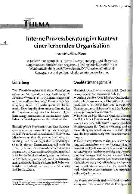 Vorschauseite 1: Interne Prozessberatung im Kontext einer lernenden Organisation