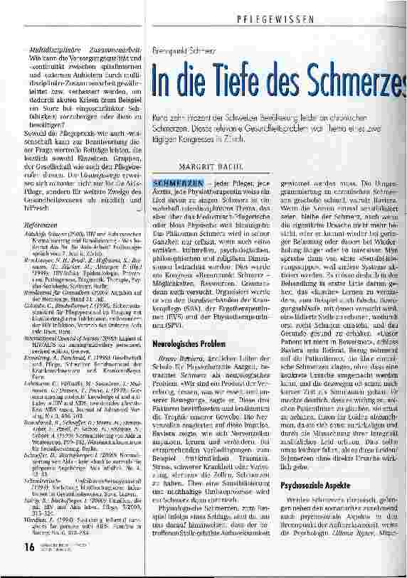 Vorschauseite 1: In die Tiefe des Schmerzes und über ihn hinaus