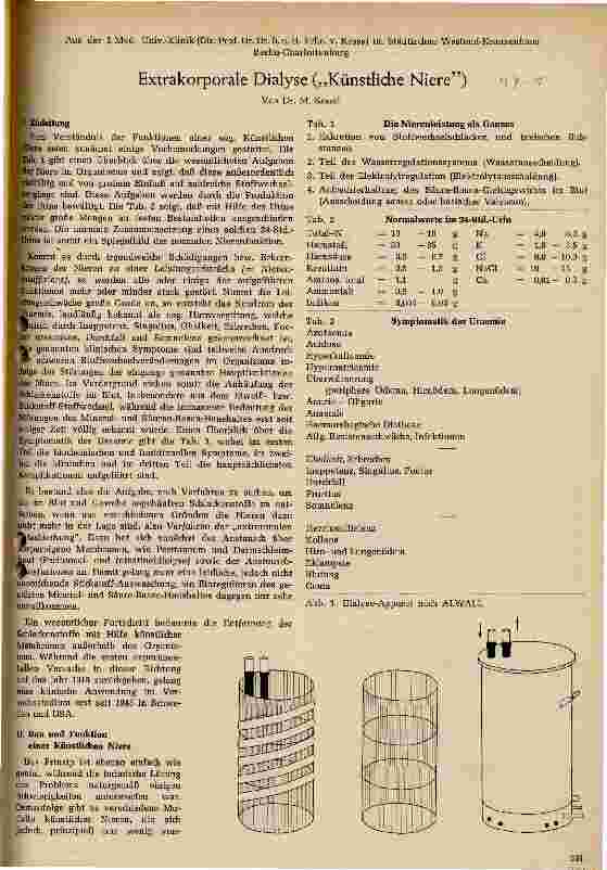 Vorschauseite 1: Extrakorporale Dialyse (Künstliche Niere)