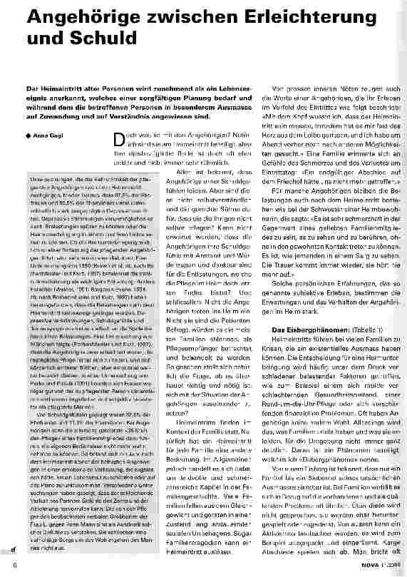 Vorschauseite 1: Angehörige zwischen Erleichterung und Schuld