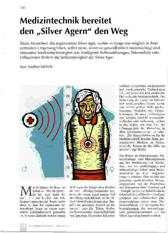 Vorschauseite 1: Medizintechnik bereitet den „Silver Agern den Weg