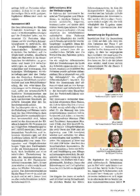Vorschauseite 2: Den Rehabilitationserfolg messen