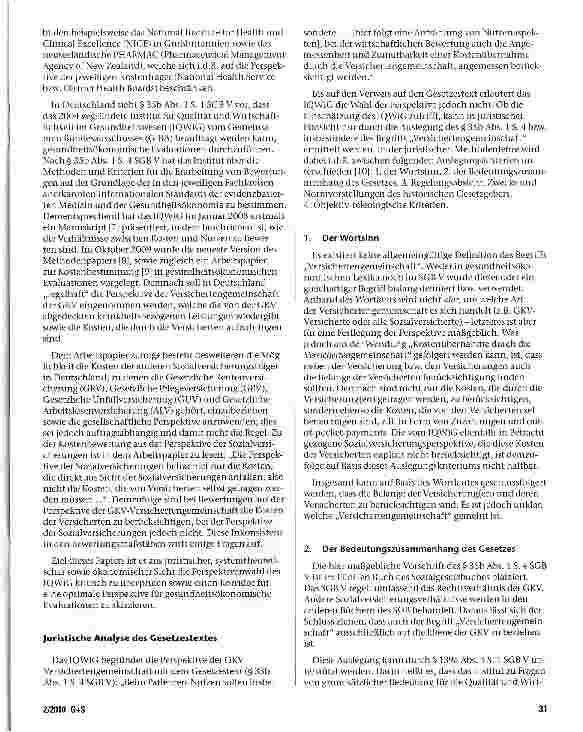 Vorschauseite 2: Die Wahl der Perspektive bei gesundheitsökonomischen Evaluationen - eine interdisziplinäre Analyse