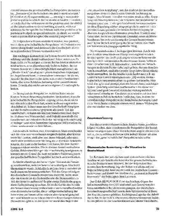 Vorschauseite 6: Die Wahl der Perspektive bei gesundheitsökonomischen Evaluationen - eine interdisziplinäre Analyse