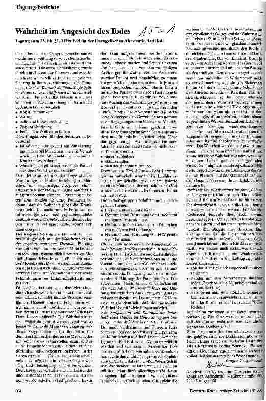 Vorschauseite 1: Wahrheit im Angesicht des Todes