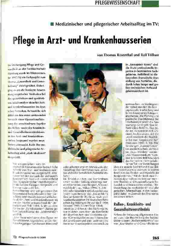 Vorschauseite 1: Pflege in Arztund Krankenhausserien