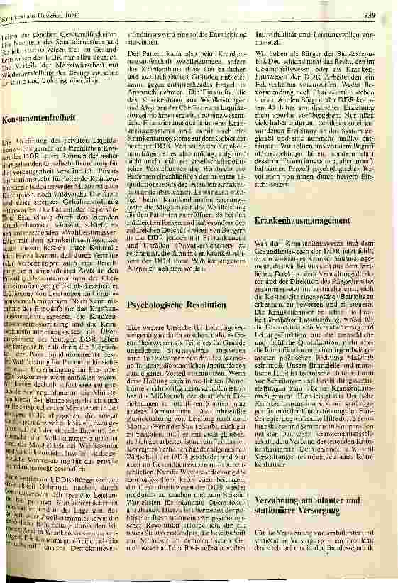 Vorschauseite 3: Gedanken zum Krankenhauswesen auf dem Gebiet der heutigen DDR