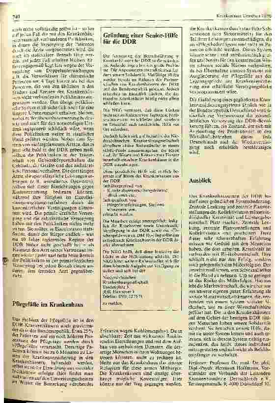 Vorschauseite 4: Gedanken zum Krankenhauswesen auf dem Gebiet der heutigen DDR