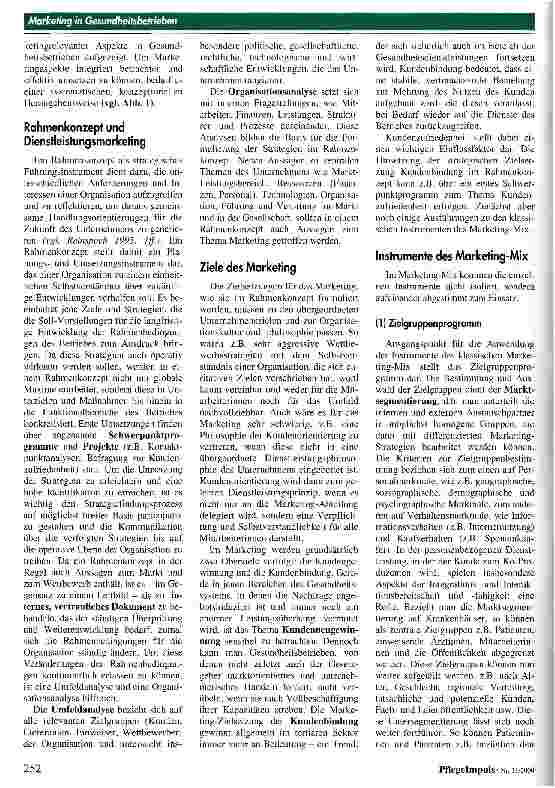 Vorschauseite 5: Marketing in Gesundheitsbetrieben Die Pflegenden als Marketingexperten in der personenbezogenen Dienstleistung