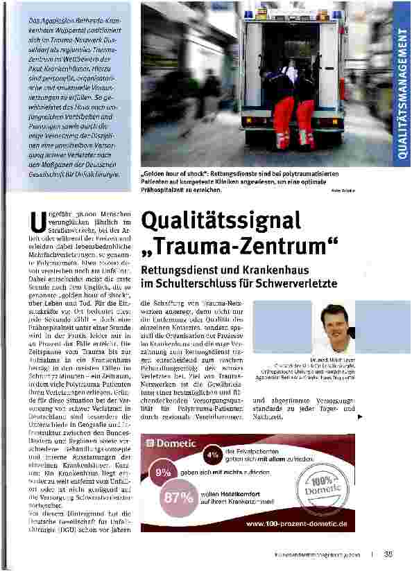 Vorschauseite 1: Qualitätssignal „Trauma-Zentrum