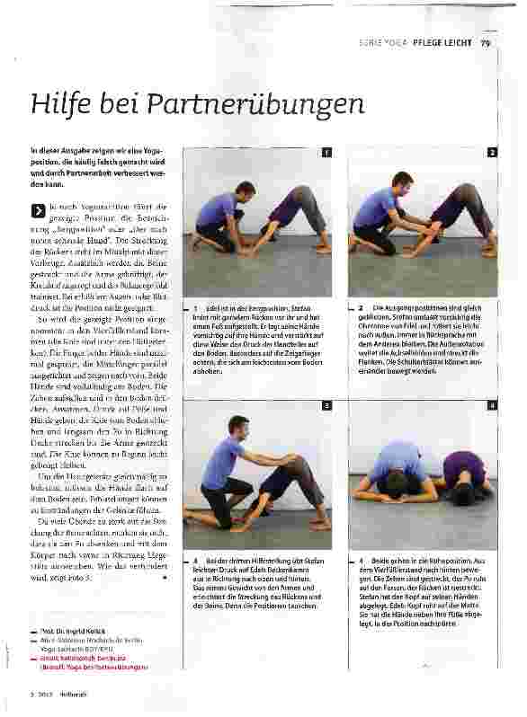 Vorschauseite 1: Hilfe bei Partnerübungen