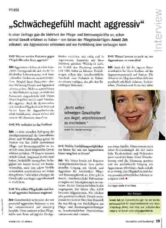 Vorschauseite 1: „Schwächegefühl macht aggressiv