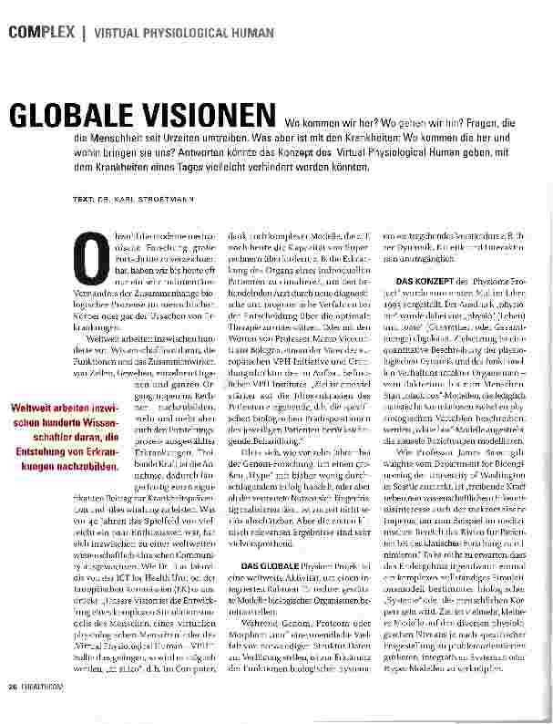 Vorschauseite 1: GLOBALE VISIONEN