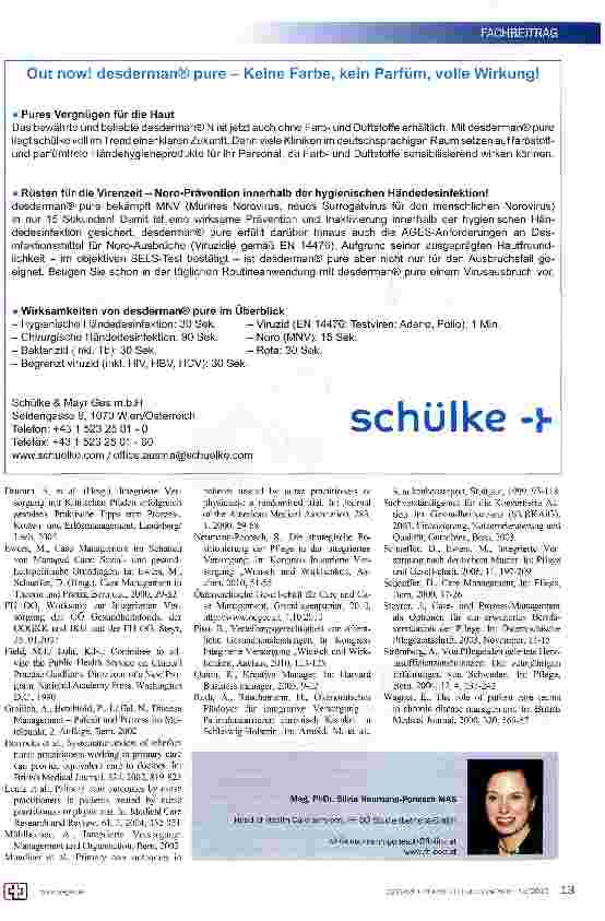 Vorschauseite 5: Integrierte Versorgung - Zukunftsfeld innovativer Pflegeaufgaben