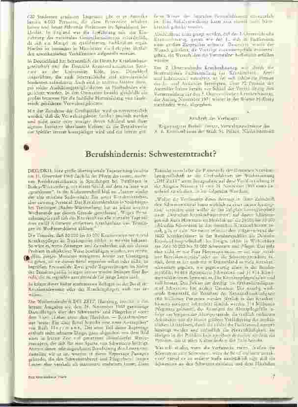 Vorschauseite 1: Berufshindernis: Schwesterntracht
