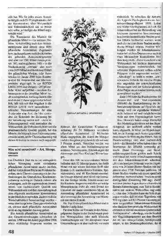 Vorschauseite 2: Pflanzliche Arzneimittel - die bessere Alternative? Zur Qualität der Phytotherapeutika