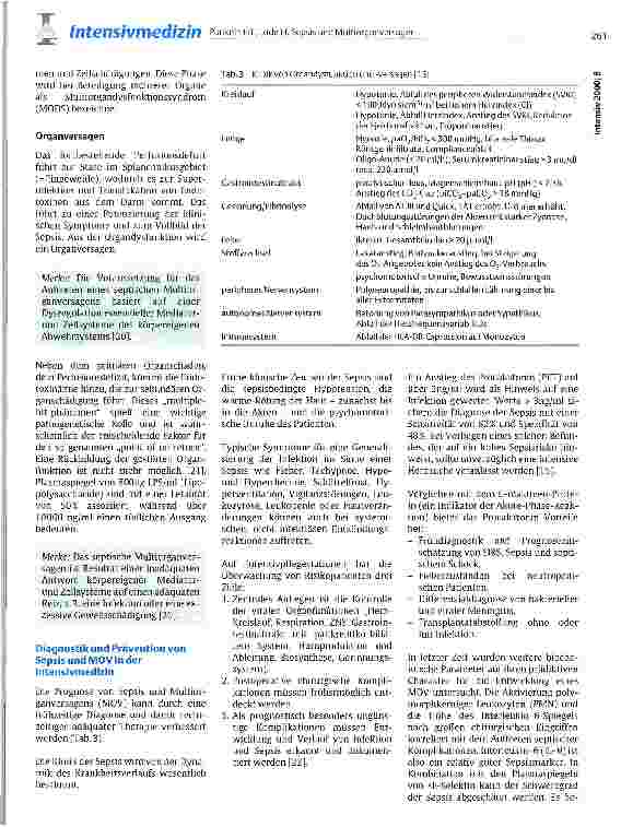 Vorschauseite 5: Sepsis und Multiorganversagen - Ungelöste Probleme der modernen Intensivmedizin