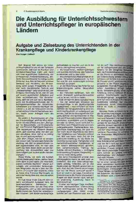 Vorschauseite 1: Aufgabe und Zielsetzung des Unterrichtenden in der Krankenpflege und Kinderkrankenpflege