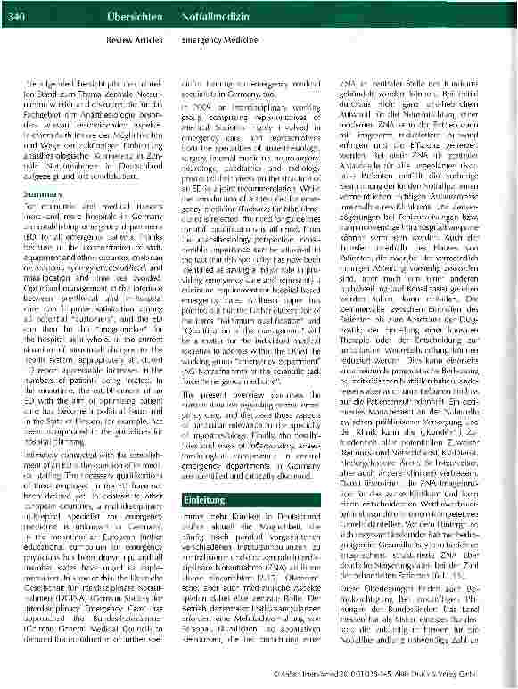 Vorschauseite 2: Zentrale interdisziplinäre Notaufnahme