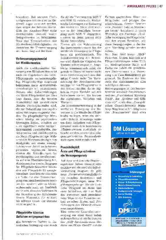 Vorschauseite 2: Wie steht es um die ärztliche Versorgung von Heimbewohnern?