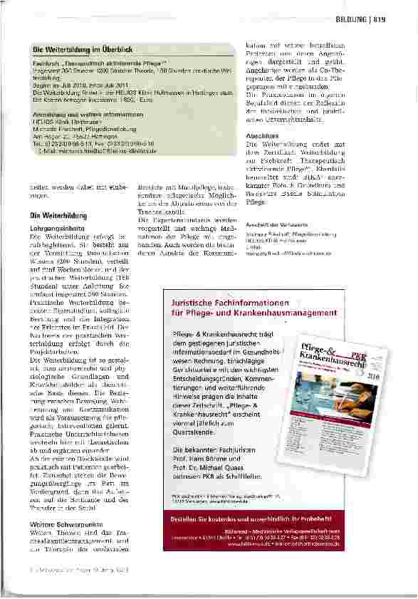 Vorschauseite 2: Fachkraft „Therapeutisch aktivierende Pflege