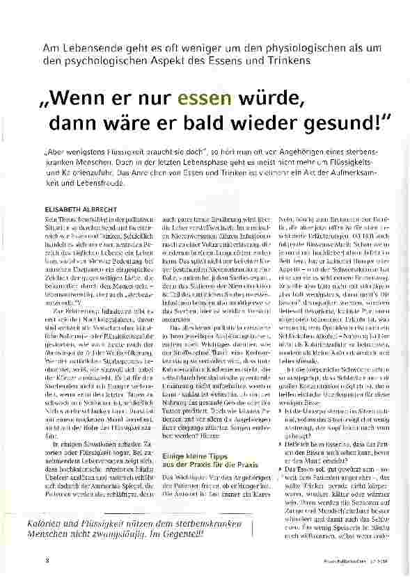 Vorschauseite 1: Wenn er nur essen würde, dann wäre er bald wieder gesund!