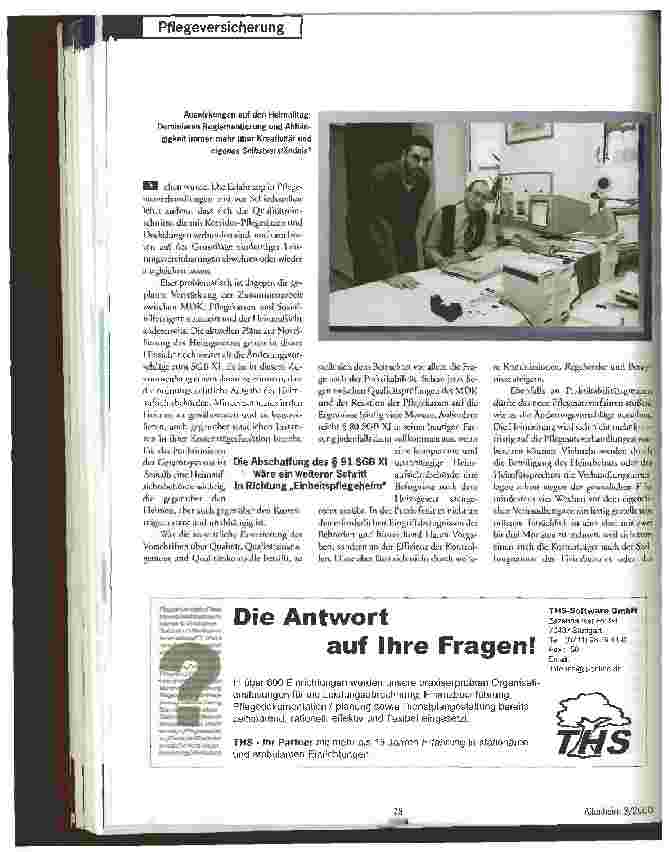 Vorschauseite 3: Noch mehr Reglementierung? Pläne für die Erweiterung und Änderung des SGB XI