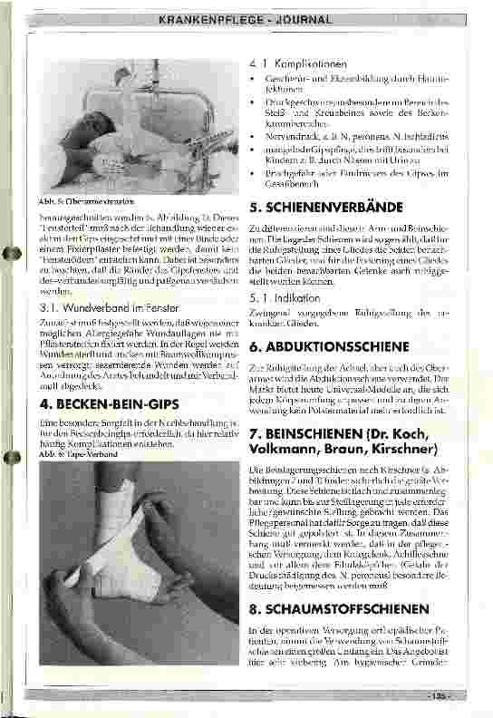 Vorschauseite 3: Grundsätze für eine Pflegeplanung bei orthopädischen Verbänden am RKU - Rehabilitationskrankenhaus Ulm