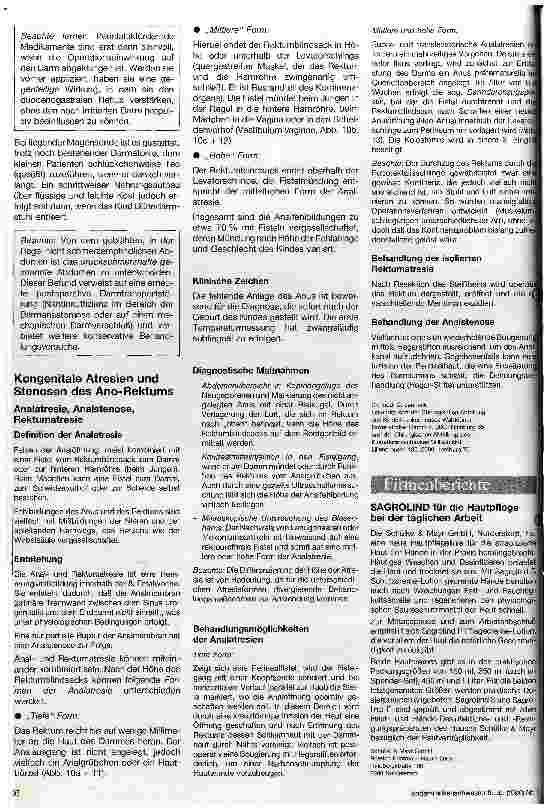 Vorschauseite 5: Kongenitale Atresien und Stenosen des Magen-Darmtraktes (ausgenommen Fehlbildungen der Speiseröhre)