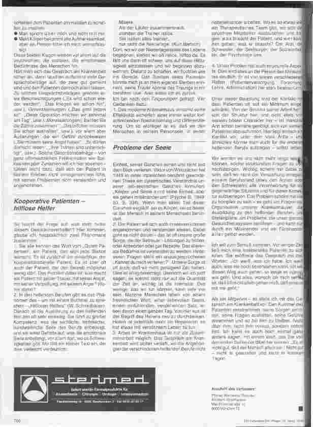 Vorschauseite 2: Das Gespräch am Krankenbett - Beobachtungen, Kritik, Folgerungen