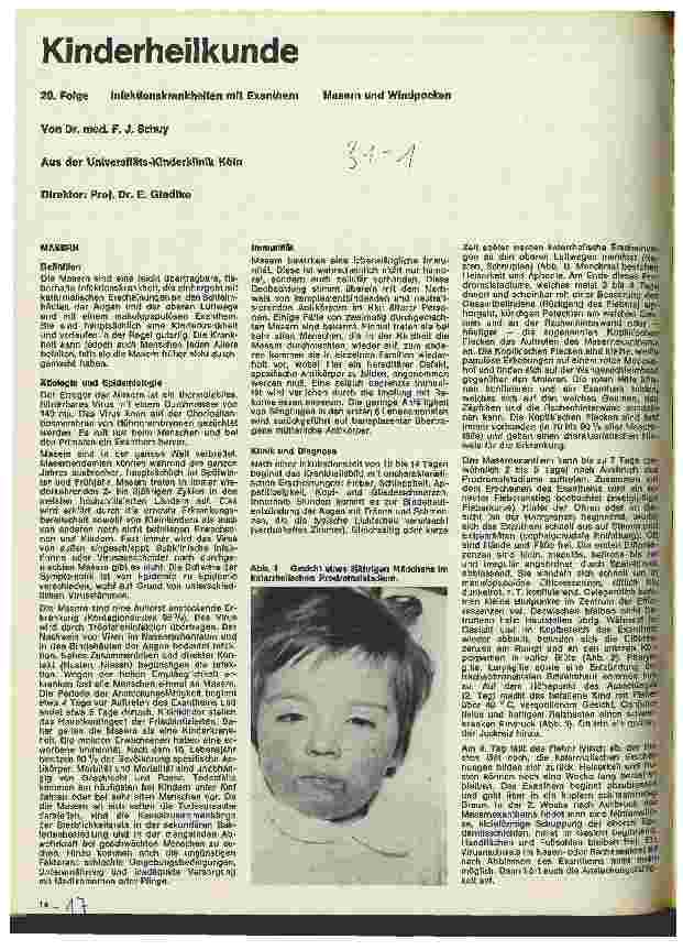 Vorschauseite 1: Kinderheilkunde 20. Folge: Infektionskrankheiten mit Examthem,
