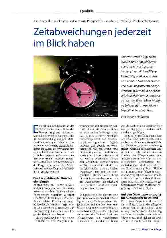 Vorschauseite 1: Zeitabweichungen jederzeit im Blick haben
