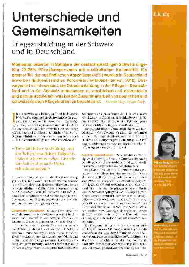 Vorschauseite 1: Unterschiede und Gemeinsamkeiten